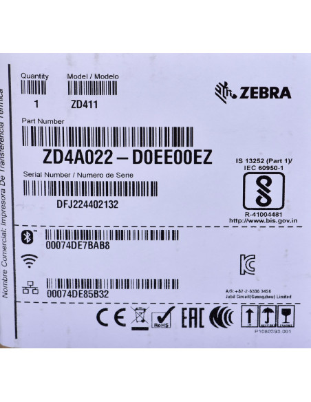 Zebra-Drukarka Etykiet Zd411D Terniczna 203Dpi