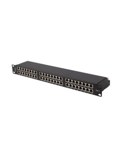 Patch Panel 48 Port 1U 19" Kat.5E Ftp Ekranowany Czarny Lanberg