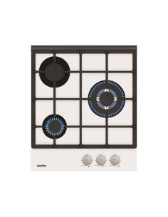 Simfer Hob H4.305.Hgsbb Gas On Glass Number Of Burners/Cooking Zones 3 Rotary Knobs White