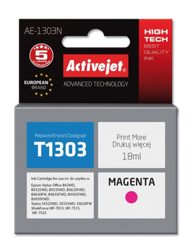 Activejet Ae-1303N Tusz (Zamiennik Epson T1303  Supreme  18 Ml  Czerwony)