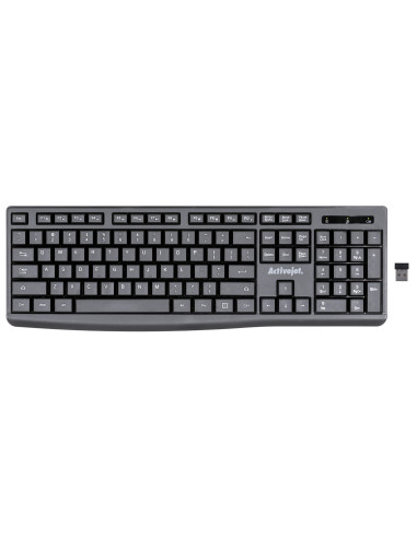 Activejet K-3803Sw Klawiatura Bezprzewodowa Zasilanie Baterią 1X 1,5V Aaa Czarna