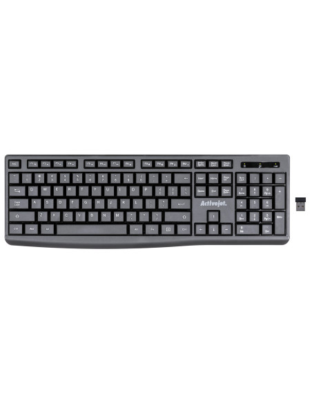 Activejet K-3803Sw Klawiatura Bezprzewodowa Zasilanie Baterią 1X 1,5V Aaa Czarna