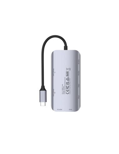 Unitek Aktywny Hub Usb-C 2X Hdmi, Czytnik Sd, 4K, Rj-45, Pd 100W, 5 Gbps